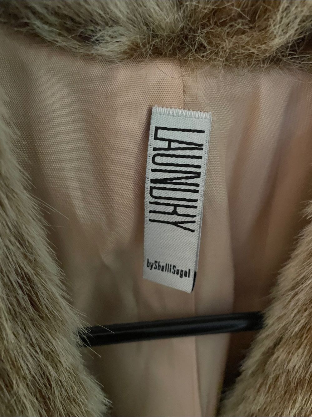 Laundry By Shelli Segal Beige Blazer with Faux Fur Collar - Picture 3 of 6